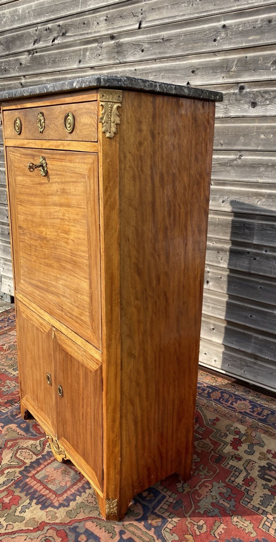 Mahogany Secretary Period Transition XVIII Eme Century