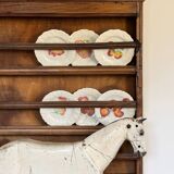 Vintage white slip plates