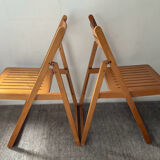 Paire de chaises pliantes vintage des années 70-80