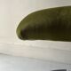 Swivel tulip stool / footrest in khaki green velvet, 1970s design