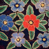 Old American Carpet Hooked handmade 103cm x 166cm 1920s, 1C677