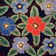 Old American Carpet Hooked handmade 103cm x 166cm 1920s, 1C677