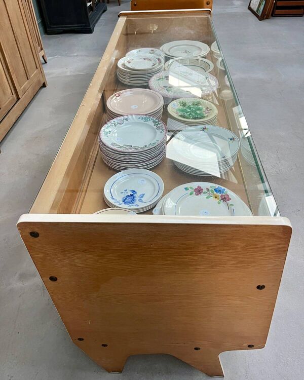 Comptoir, vitrine Siegel Paris, années 50, rénové