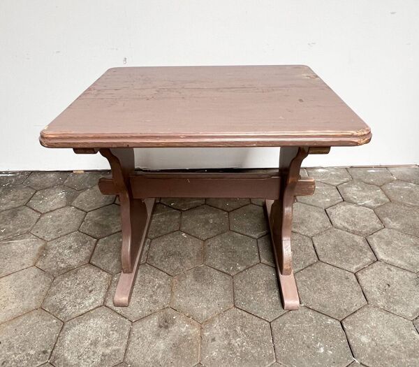 Ensemble table et banc brocante, années 1960