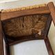 Lot of 4 modernist chairs in solid wood, leather and straw, Italy 1970.