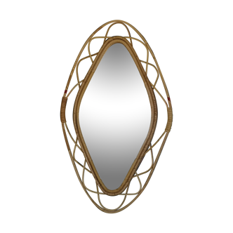 Mirror rattan 37x63cm