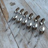 Set of 12 coffee spoons, silver plated metal