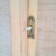 Parisian Art Deco wardrobe in stripped natural wood – floral patterns