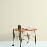 Scandinavian vintage coffee table with metal frame
