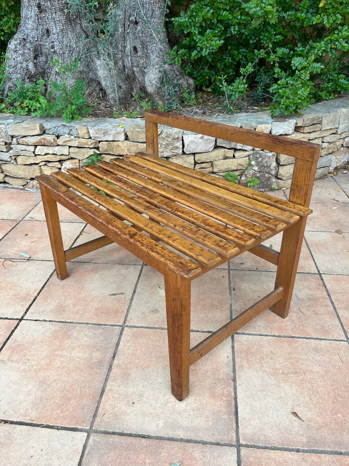 Small oak bench from the 50s