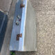 Old large vintage 50s aluminum suitcase