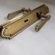 Pair of Louis XVI style beaded bronze door handles