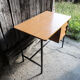 Vintage formica and metal desk with matching chair.