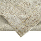 Handwoven antique anatolian beige rug 166 cm x 269 cm