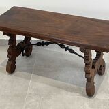 Table basse bois et fer forgé