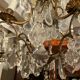 Cage chandelier with crystal tassels on bronze mount, Louis XV style
