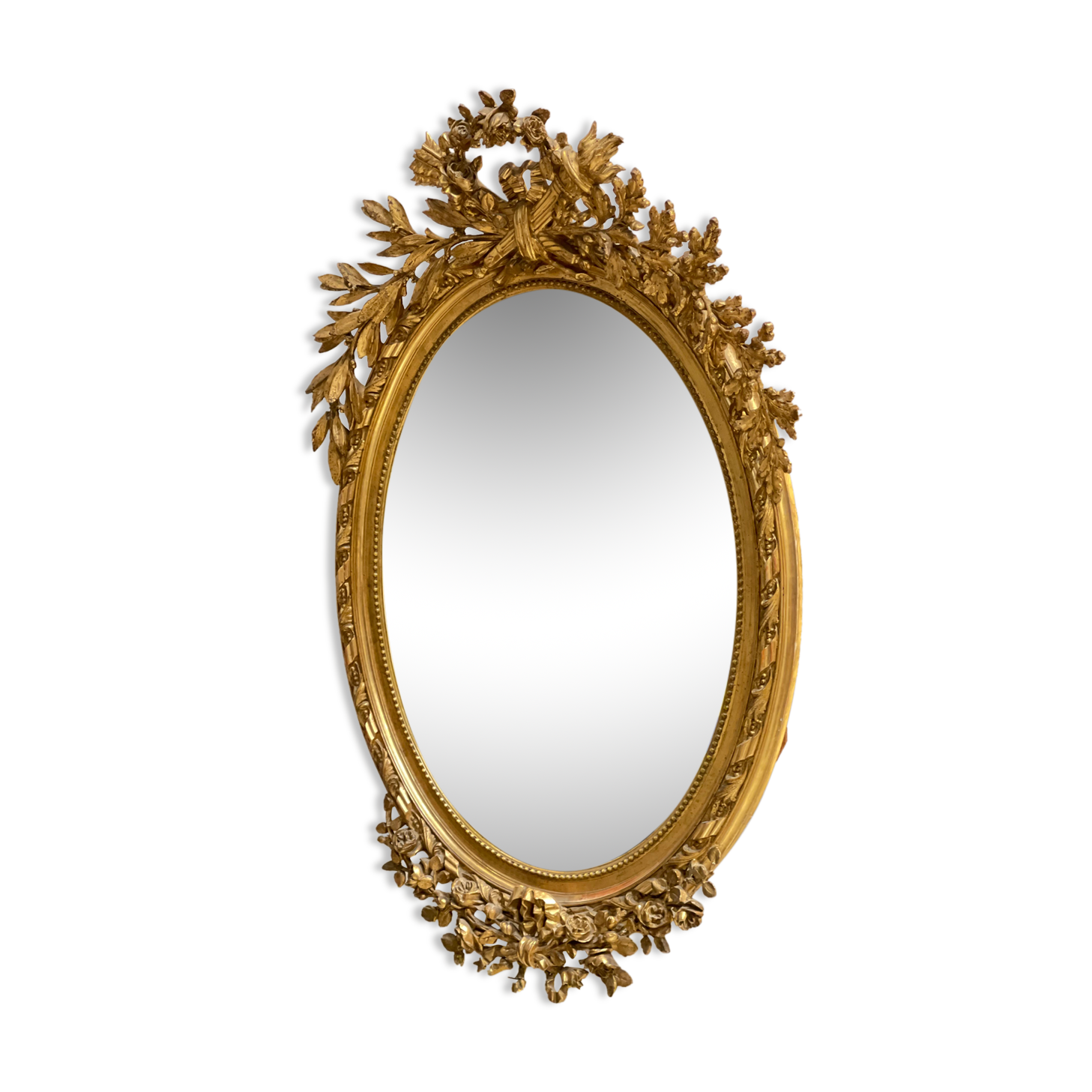 Mirror Louis XVI gilded wood - late nineteenth