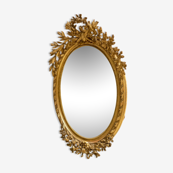 Mirror Louis XVI gilded wood - late nineteenth