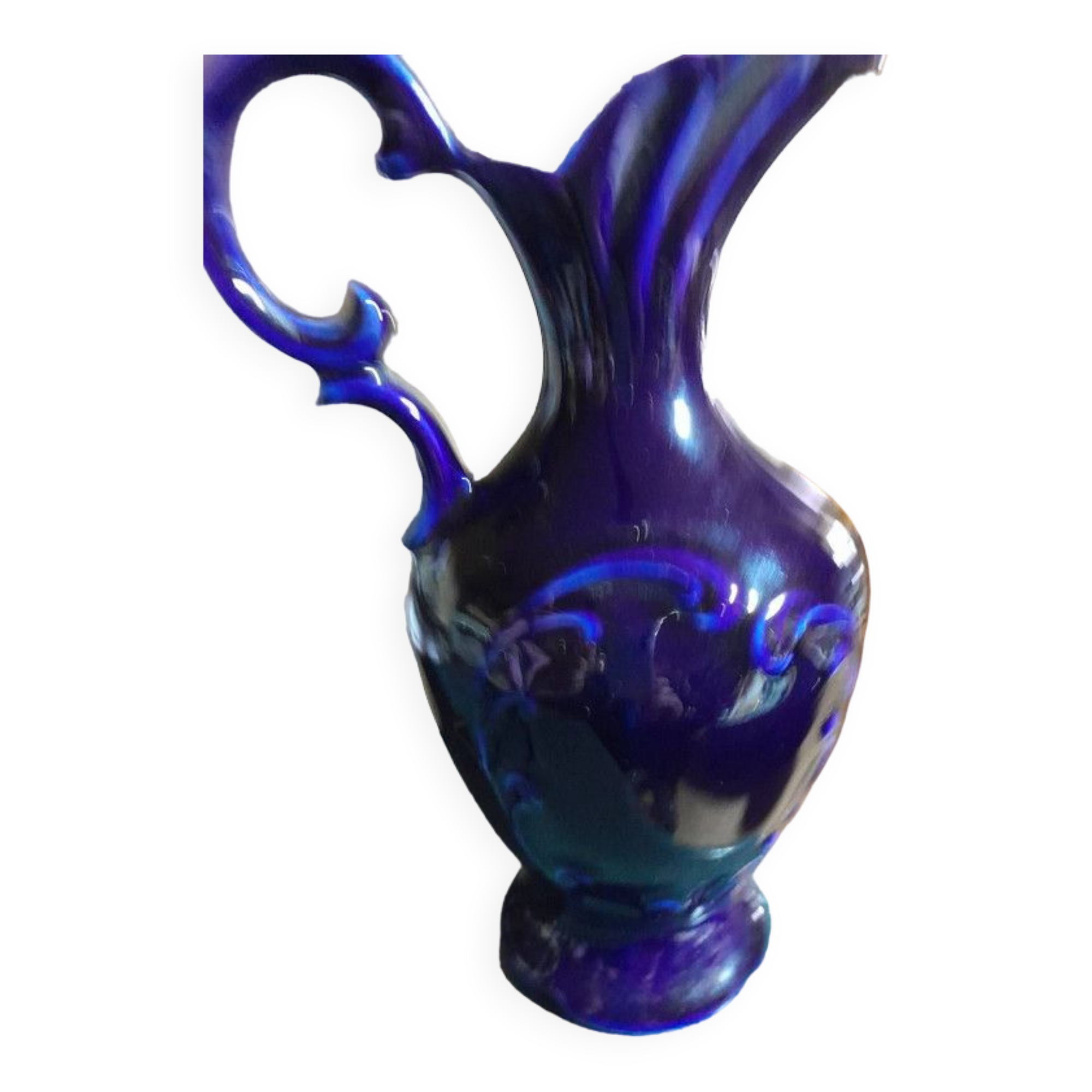 Vase jug porcelain blue
