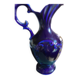 Vase cruche porcelaine bleu