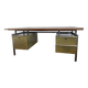 Bureau en palissandre et metal
