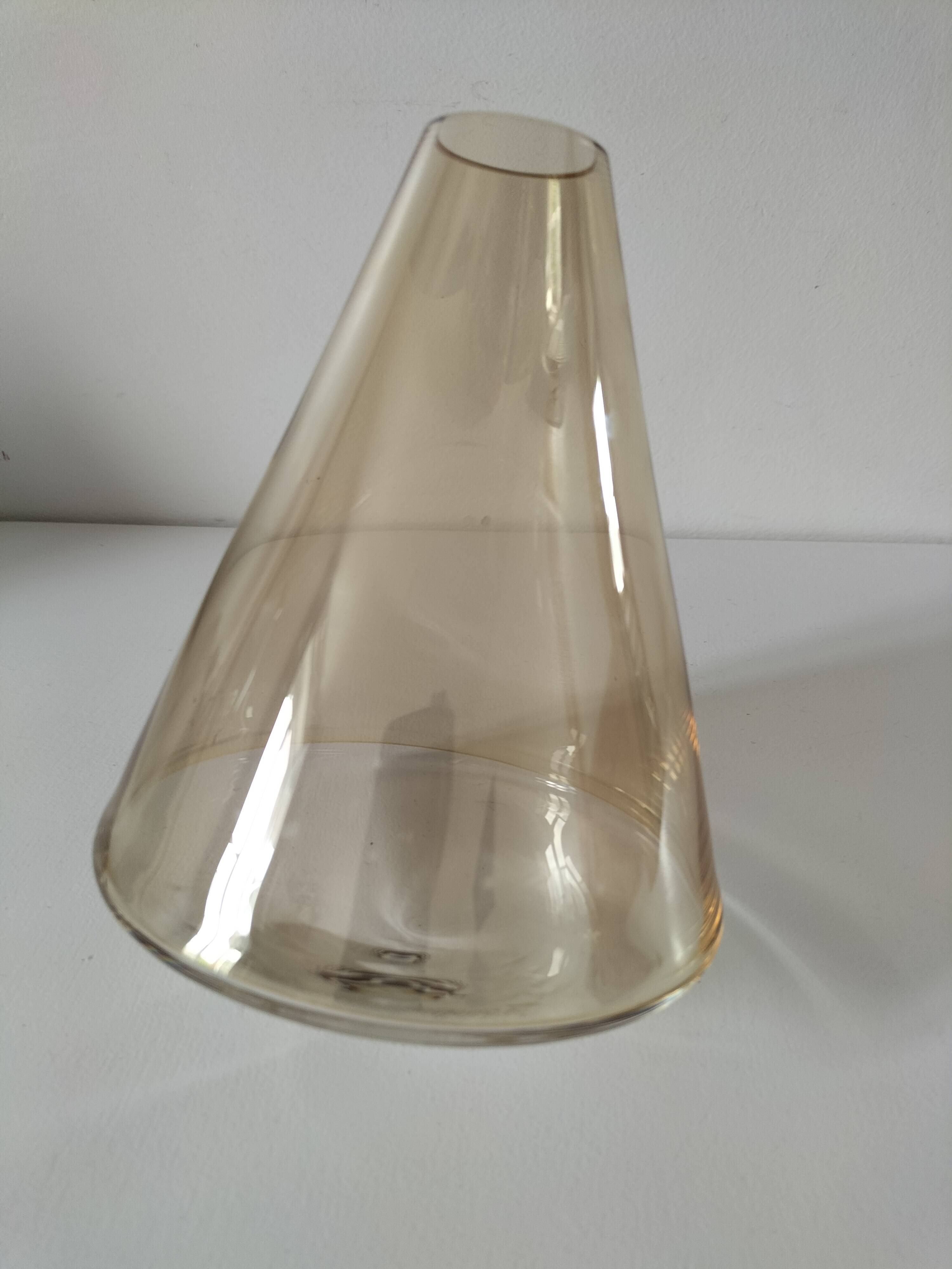 Amber fairy vase by Guy Degrenne