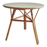 Vintage Rattan Round Table 60'