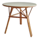 Table ronde en rotin vintage 60'
