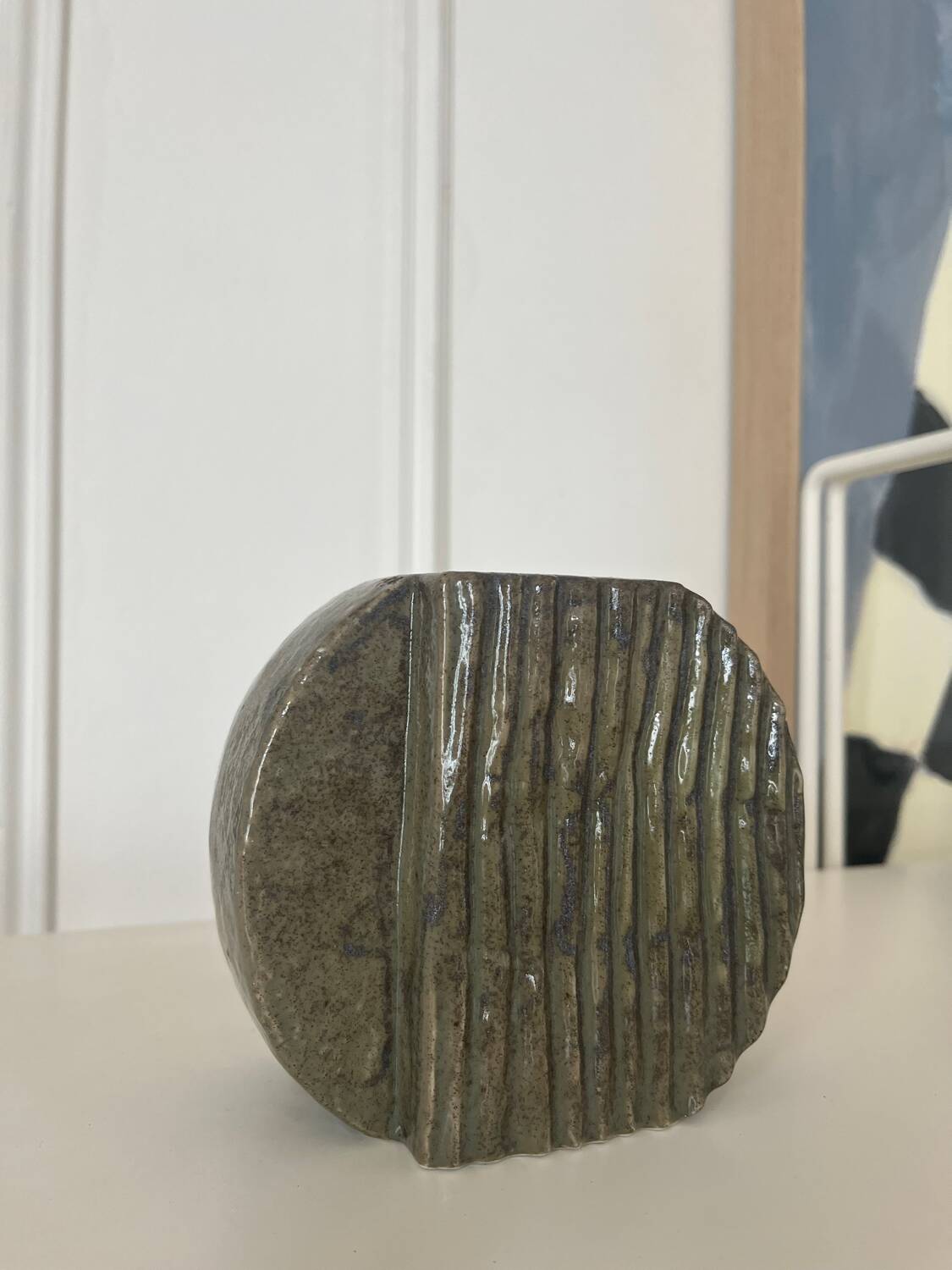 Handcrafted ceramic soliflore vase 1970