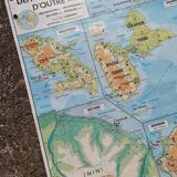 Old MDI map of the French overseas departments and territories - DOM-TOM