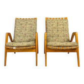 Paire de fauteuils vintage de Jan Vaněk, coussins amovibles, années 1940