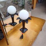Palm Tree Globe Ceramic Lamp