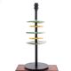 Lamp with yellow and green freeforms in ceramic, 90s