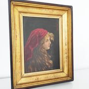 M. Leytz Portrait of a young woman, oil on panel, 19th century