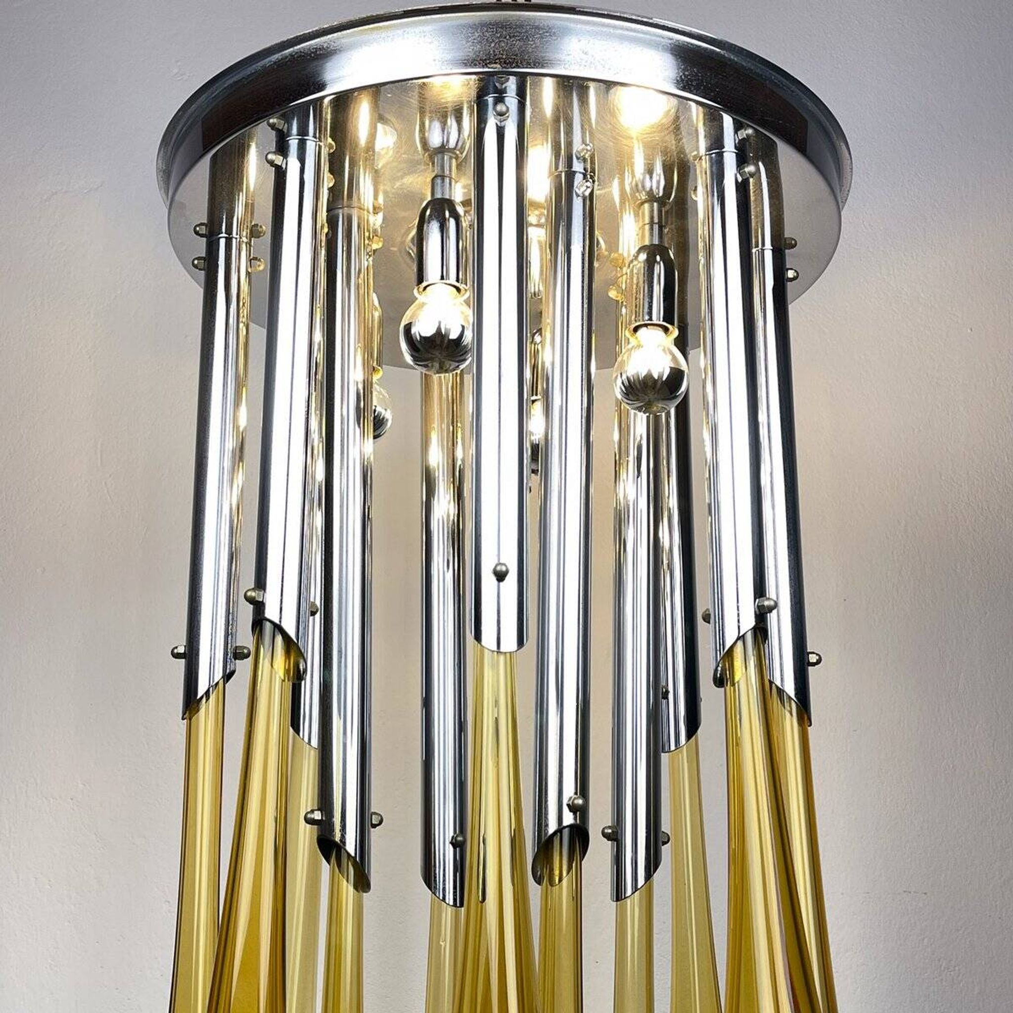 Vintage Italian Murano chandelier by Venini, 1960s