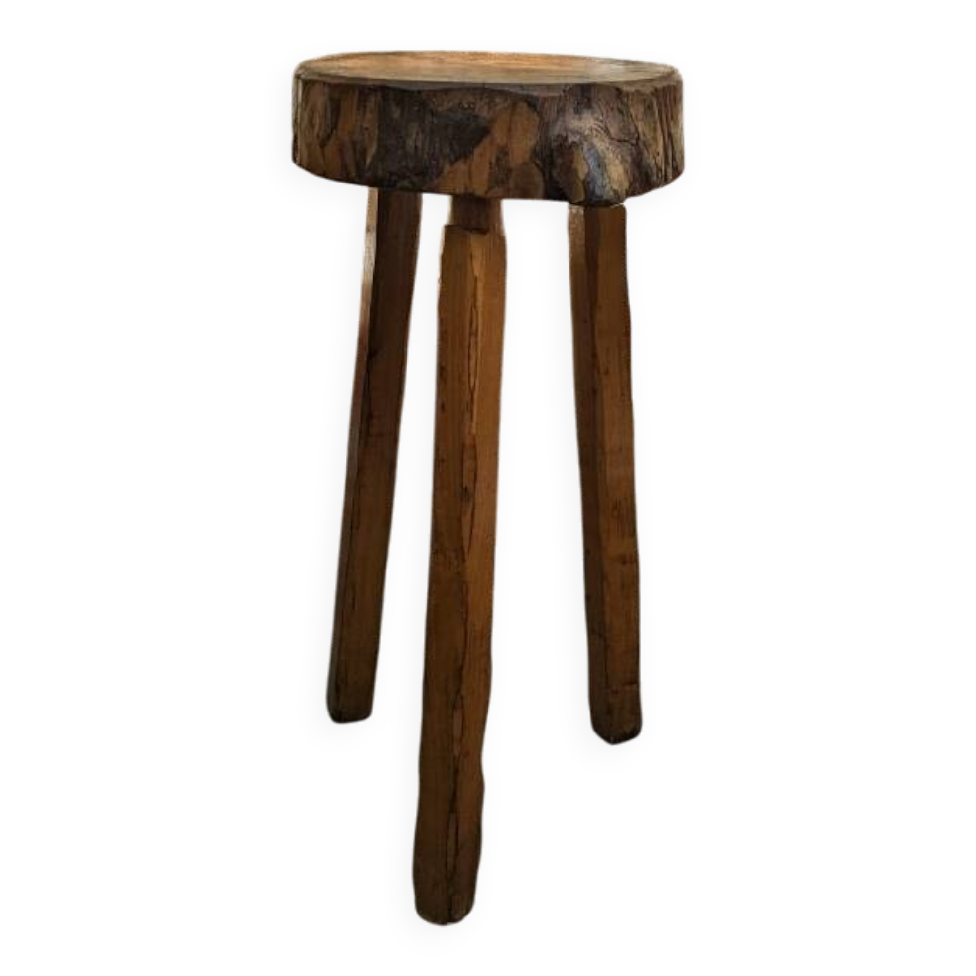 Tripod stool handmade brutalist wabi-sabi japandi slow