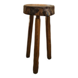 Tripod stool handmade brutalist wabi-sabi japandi slow