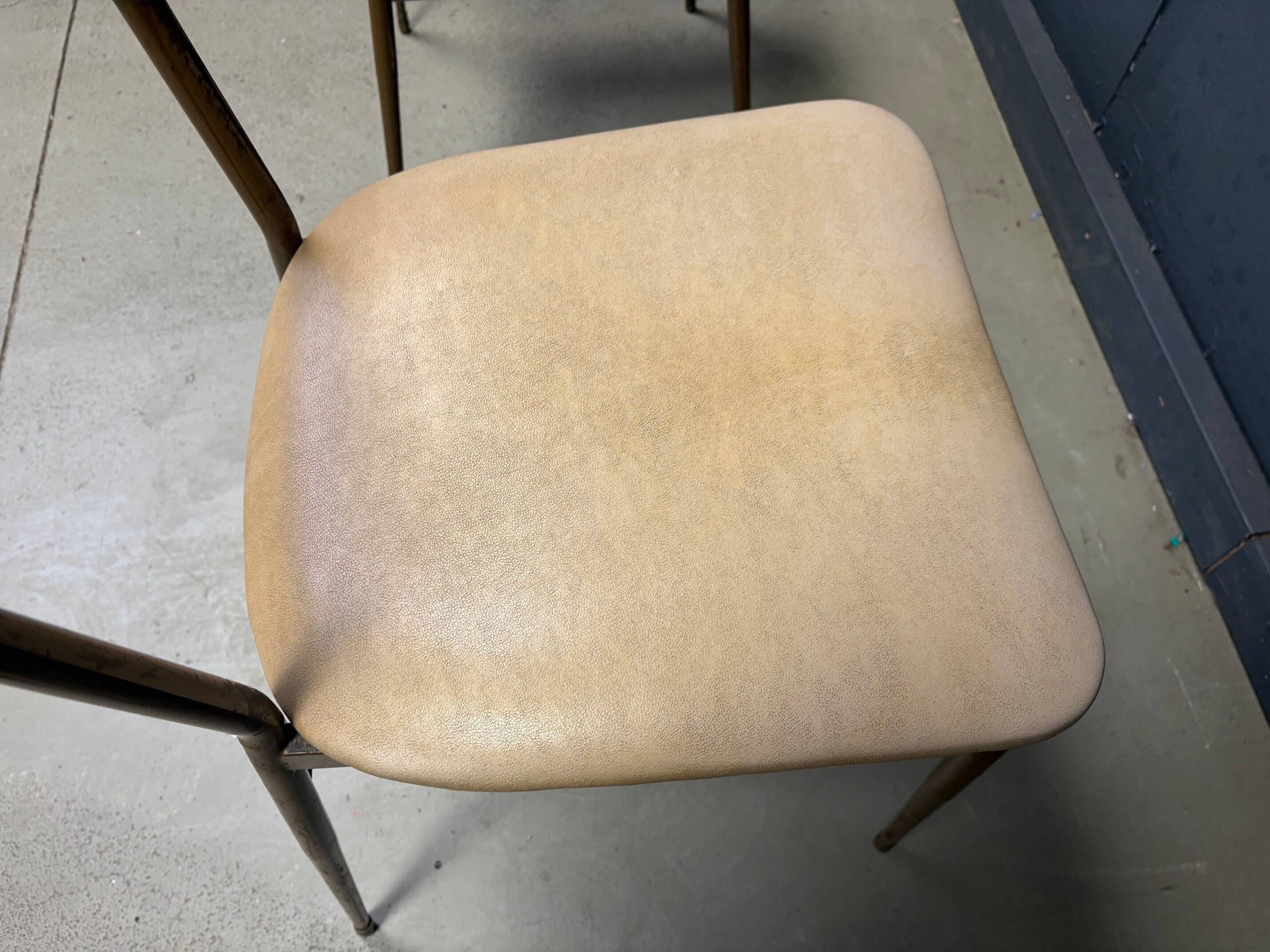 Mid-century Italian brass dining chairs, 1950s