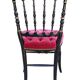 Antique Napoleon III chair in red velvet with upholstery