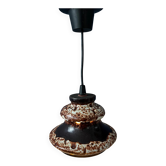Suspension Fat Lava in ceramic West Germany brown and beige