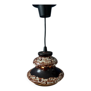 Suspension Fat Lava in ceramic West Germany brown and beige