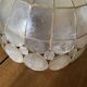Mother-of-pearl and brass hanging lamp