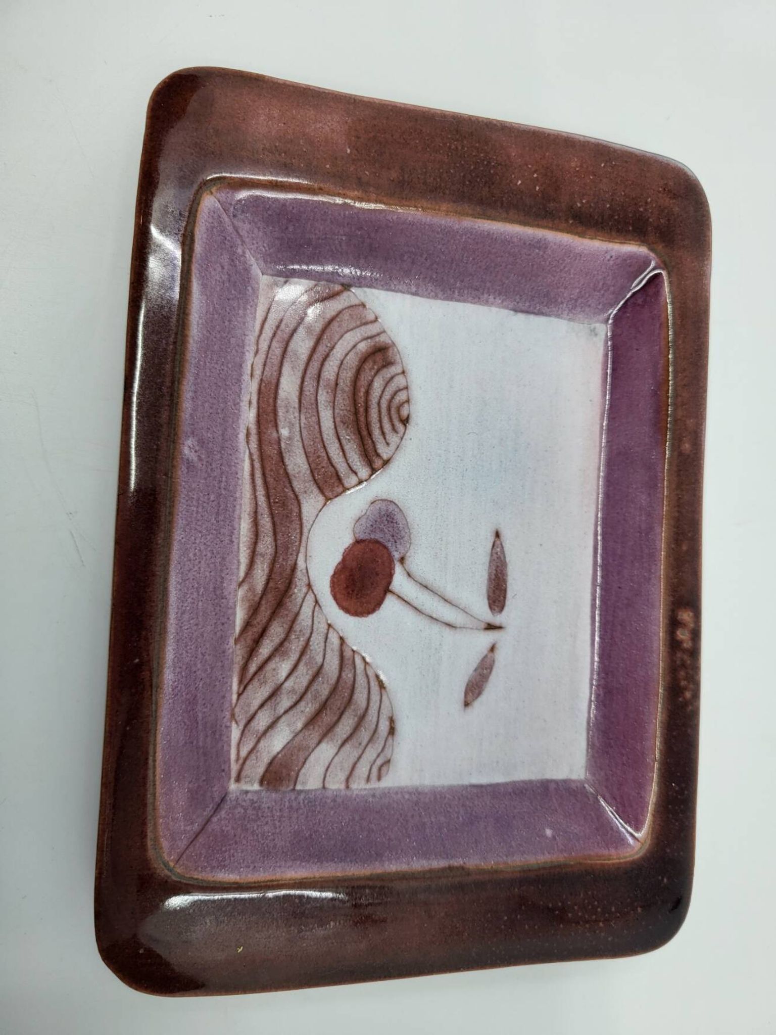 Pocket vase by Robert & Jean Cloutier in French ceramic, 1950s vintage.