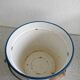 Set of 4 Vintage White Enamel Bucket Planter: 1970s EMO Celje Yugoslavia
