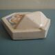 ancient holy water font Desvres Fourmaintraux earthenware