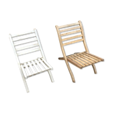 Two vintage folding chairs