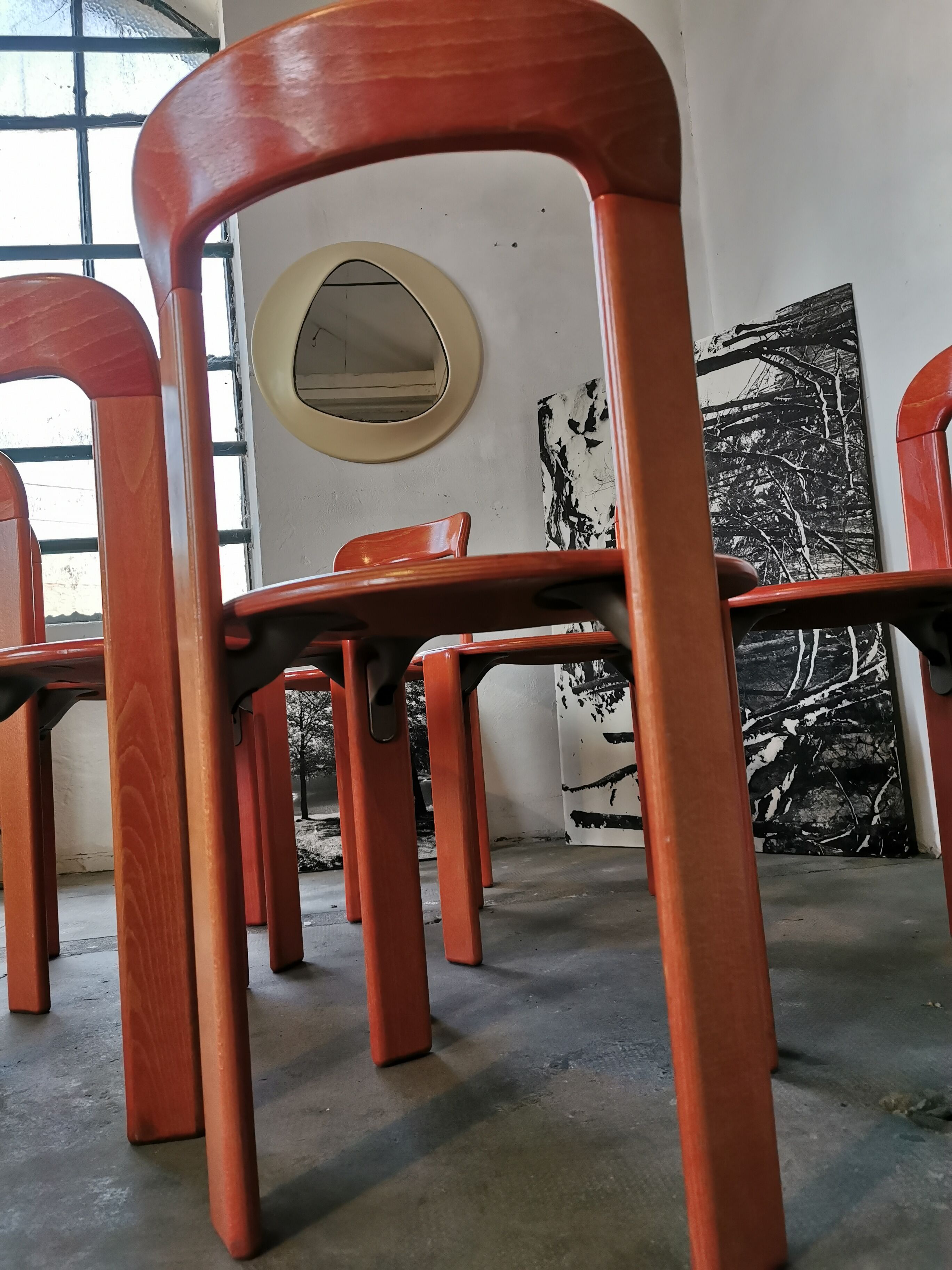 Set of 6 rey chairs by bruno rey for kusch and co