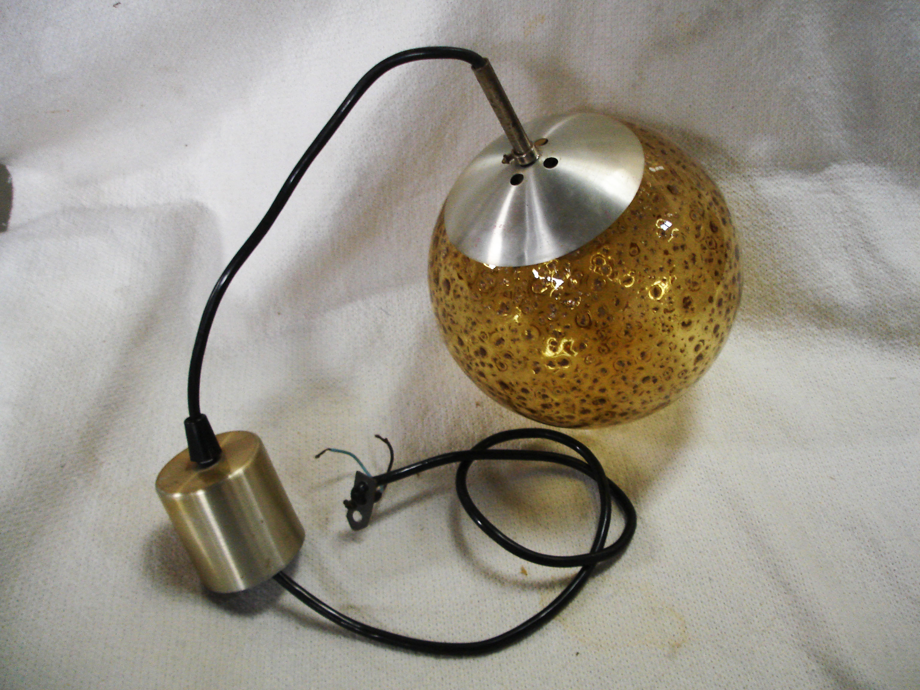 Pair of 70's glass hangings