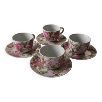 Earthenware cups and saucers