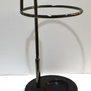 Grey lacquered metal designer umbrella stand, 1980s